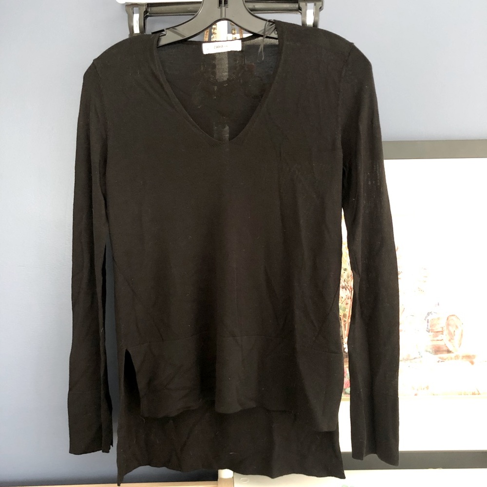 Zara Black V- Neck Light Sweater